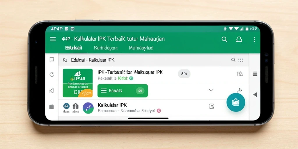 Tampilan antarmuka aplikasi 4P4P yang menarik untuk Kalkulator IPK.