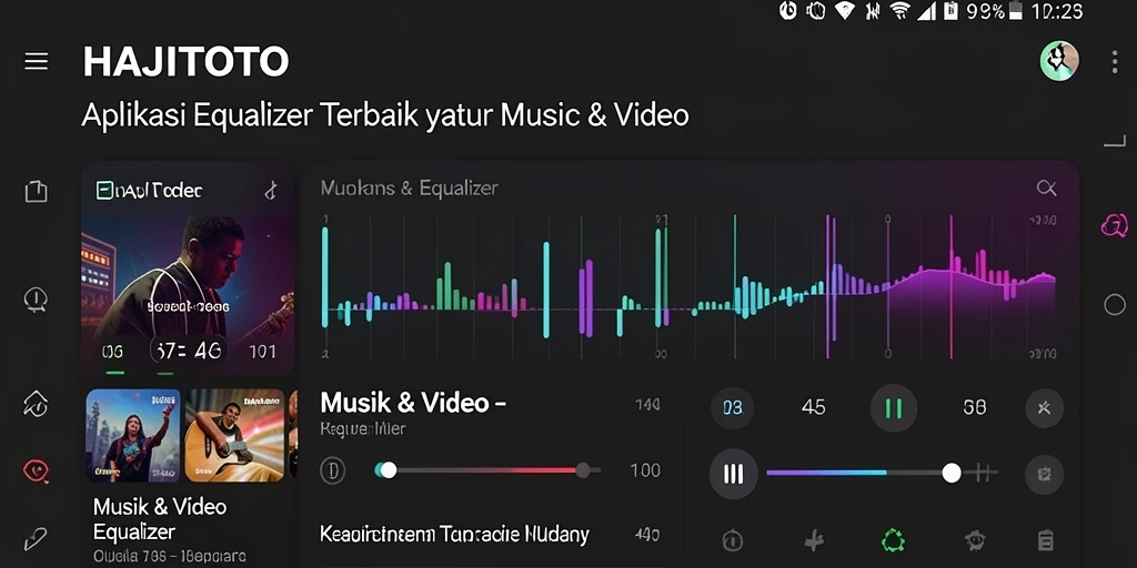 Tampilan menarik dari antarmuka aplikasi Equalizer HAJITOTO.