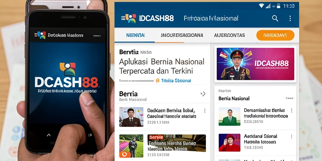 Antarmuka IDCASH88 dengan berbagai berita nasional terkini.
