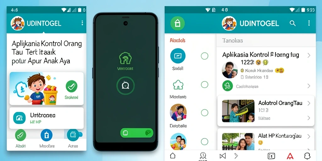 Tampilan antarmuka aplikasi Kontrol Orang Tua yang informatif dan mudah digunakan.