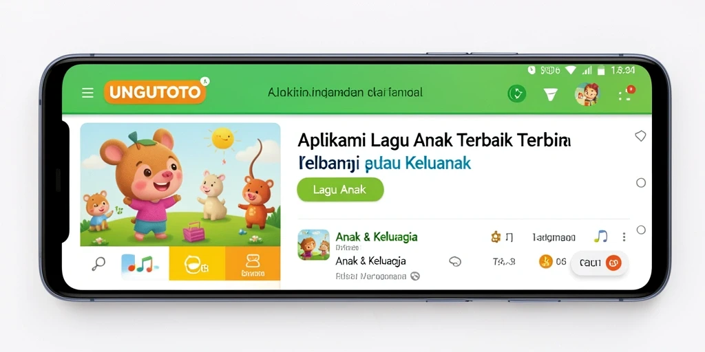 Antarmuka aplikasi UNGUTOTO yang menarik dan ramah anak.